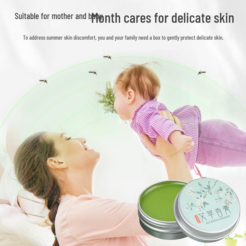 Mugwort & Purple Gromwell Cooling Balm for Kids - Anti-Bite Formula with Essential Oils