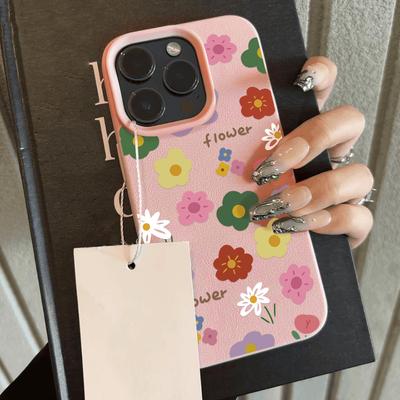Floral Pattern Mobile Phone Protective Case For iPhone 17 16 15Pro Max 11 12 13 14Pro Plus Shockproof & Anti-fall Cover
