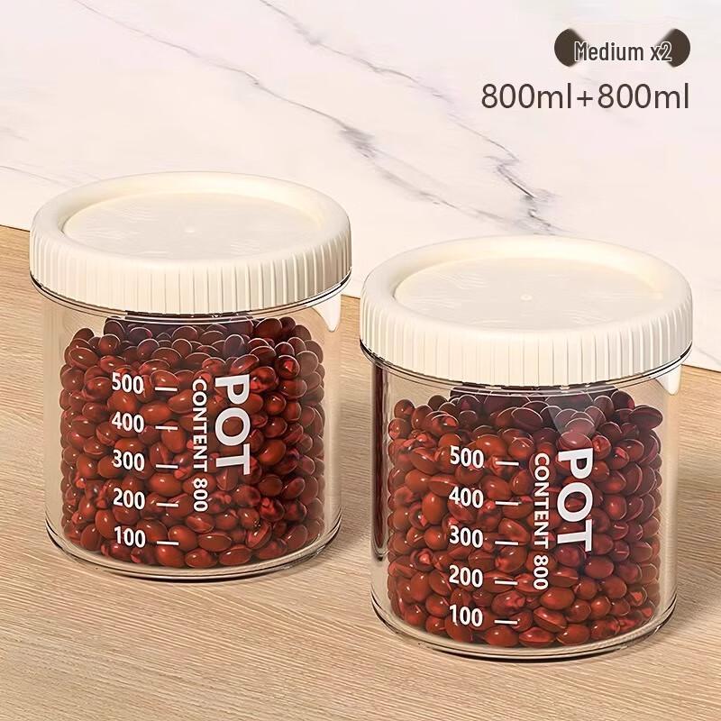 

Zhaoran Transparent Food Storage Canisters - Medium 800ml (2-Pack)