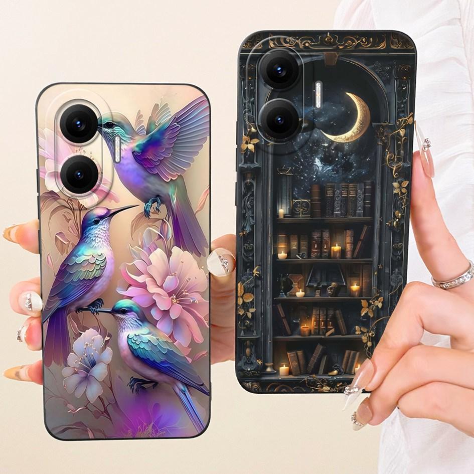 For Xiaomi Poco F7 Case Luxury Dragon Volcano Painted Cover Soft Silicone Matte Phone Case For Xiaomi Redmi Turbo 4 Pro 5G Cover