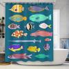 Vibrant Underwater World Fish Shower Curtain Set for Bathroom Decoration Multiple Sizes Available On