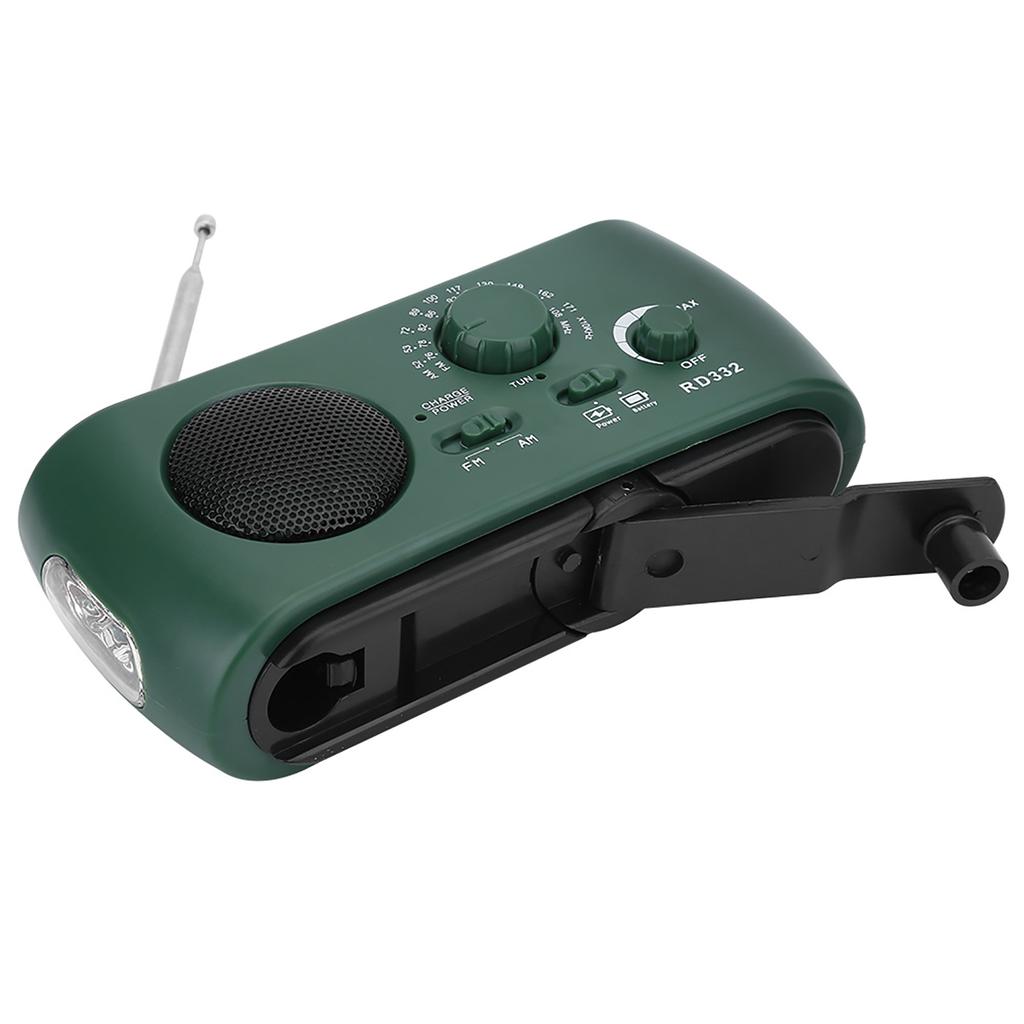 Solar Hand Crank AM FM Radio with LED Flashlight Emergency Phone Charger