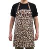 Stylish Leopard Print Apron Kitchen Cooking Accessories Apron Adjustable Neck Strap Easy Wash For Home Beauty Salon Use