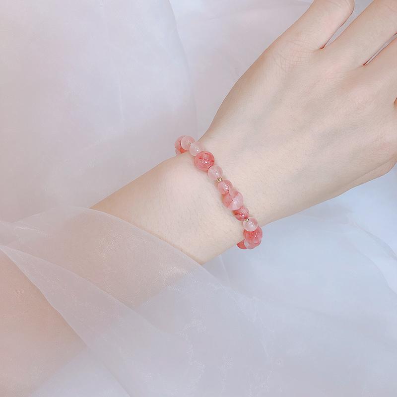 Women Natural Crystal Bracelet Holiday Gift Stretch Rope Bracelet Dating Party Crystal Bracelet Daily Wear