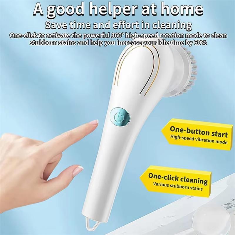 Multifunctional Handheld Wireless Electric Cleaning Brush 800mAh USB Charging Cleaning Machine for Bathroom Kitchen Dishwashing