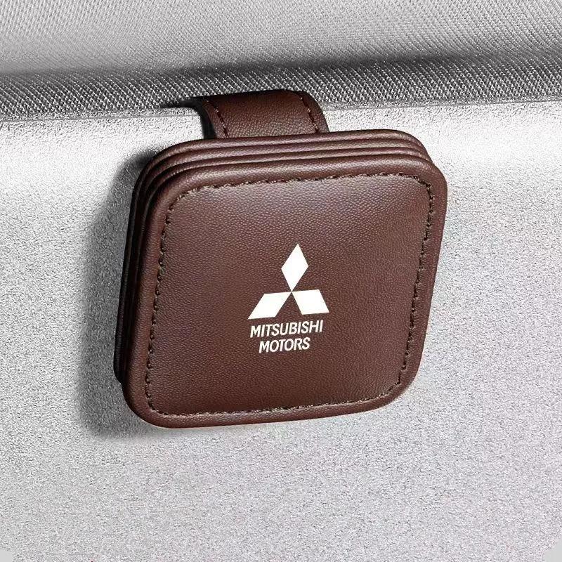 

Car Sun Visor Glasses Storage Box Sunglasses Clip Card Ticket Holder For Mitsubishi Asx Lancer Outlander Pajero Ralliart