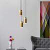 Nordic Minimalist Golden Pendant Lamp Restaurant Bar Creative Living Room Bedroom Bedside Light Led Personality Small Chandelier