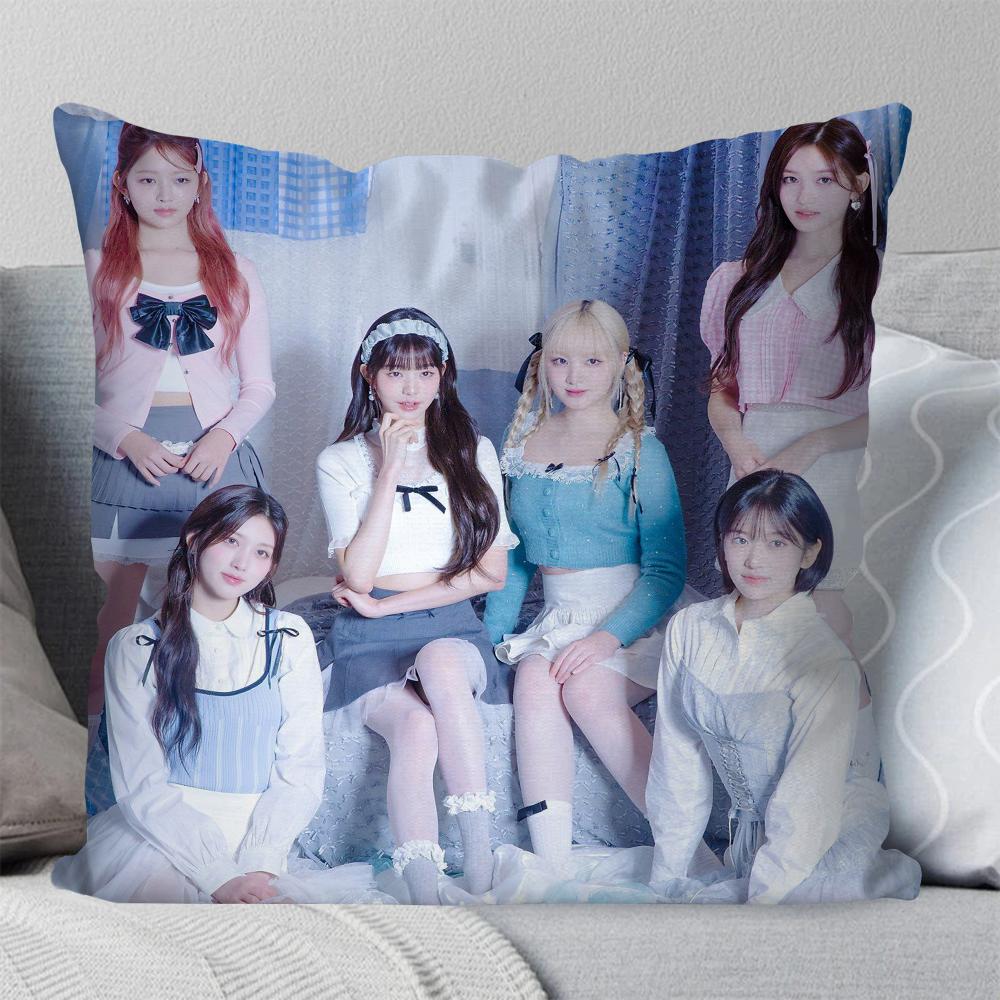 Girl Group I-ive Pillow Case Square Pillow Bedroom Sofa Leisure Comfort Cushion Car Living Room Home Decoration 40X40