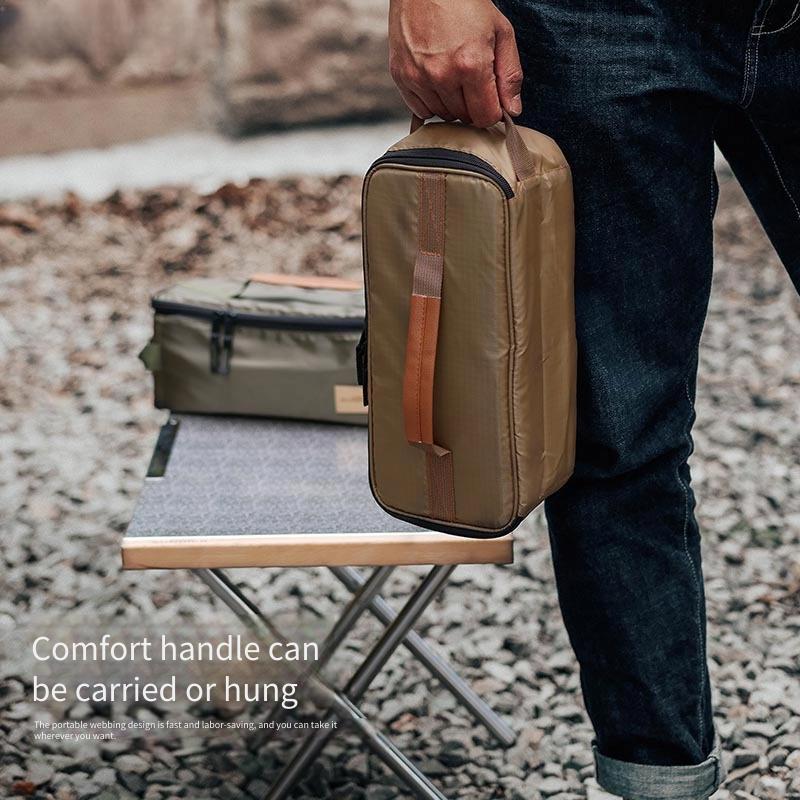 1pc 31x13x12cm Outdoor Picnic Utensil Cup Storage Bag Stove Gas Cylinder Storage Bag Miscellaneous Bag Handheld Sorting Bag