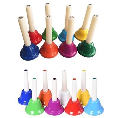 8Pcs Hand Glocken Set, Bunte Diatonische Metall Glocken Glocken Glocken Musical Für Klassenzimmer Party Hand I7L1