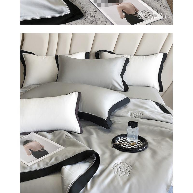 Ummer Cool Quilt Set of Four, 100 Strands of Heavenly Silk Cool Ice Silk Summer Quilt