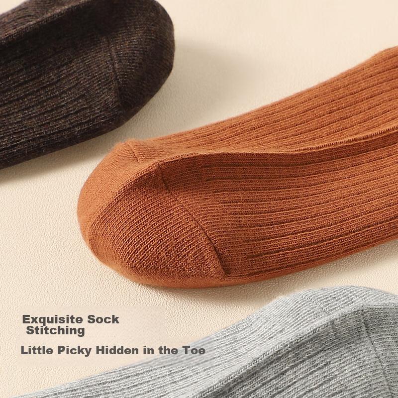 Women's Over-Knee Socks, Cotton Socks, JK High Tube Socks with Boots, Ladies' Long Socks, Black Mid-Calf to Knee-Length Socks