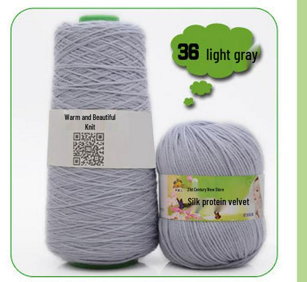 Filato di Cotone al Latte con Proteine della Seta per Maglieria e Uncinetto per Sciarpa per Neonato