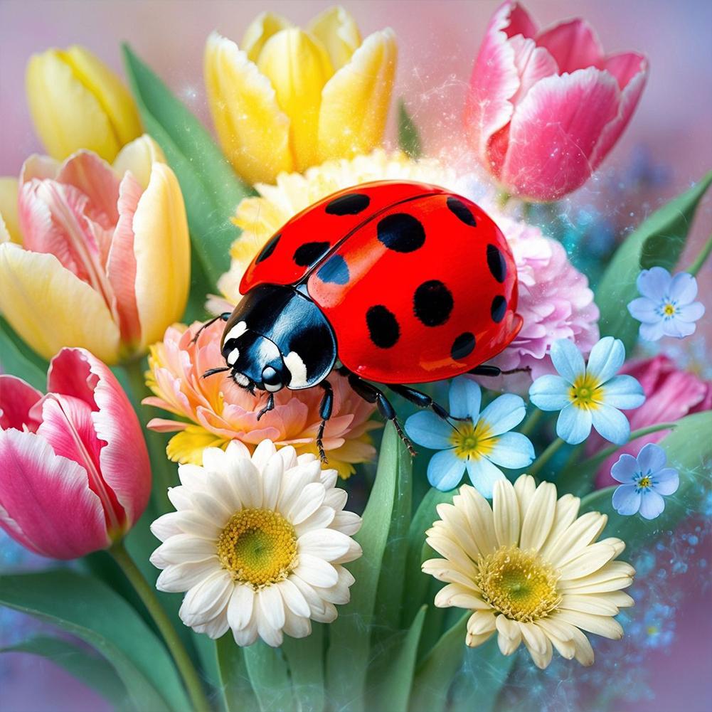 

5D DIY Полный Круглый Дрель Алмазная Картина Цветок Набор Домашний Декор Искусство Ремесло 40x40см