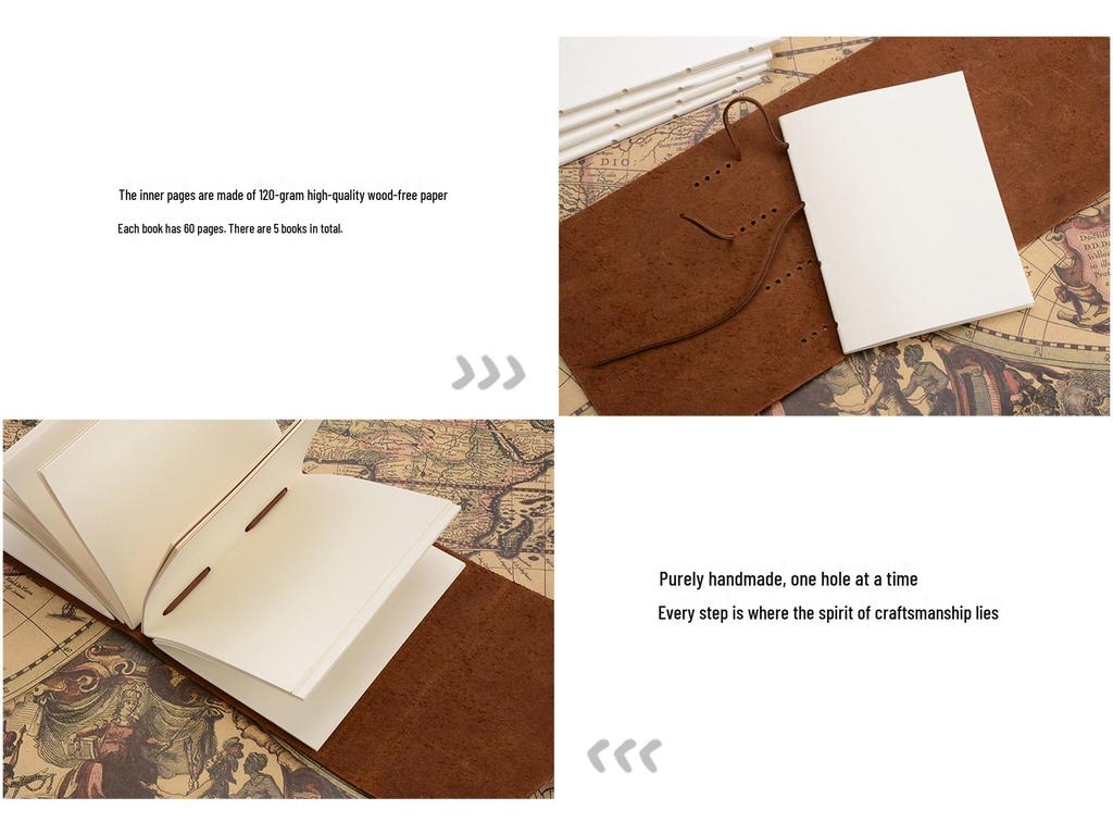Vintage Crazy Horse Leather Journal: Retro Style Cowhide Loose-Leaf Notebook and Planner.