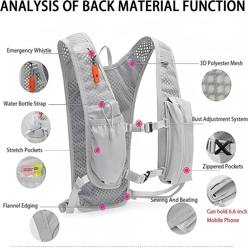 Hydrationsweste Verstellbar Outdoor Sportrucksack Radsportrucksack Hochwertiger Marathonrucksack Zum Klettern Jagen Wandern