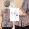 YUZHAOLIN Women's Summer Casual Short-Sleeve Stand Collar Shirt