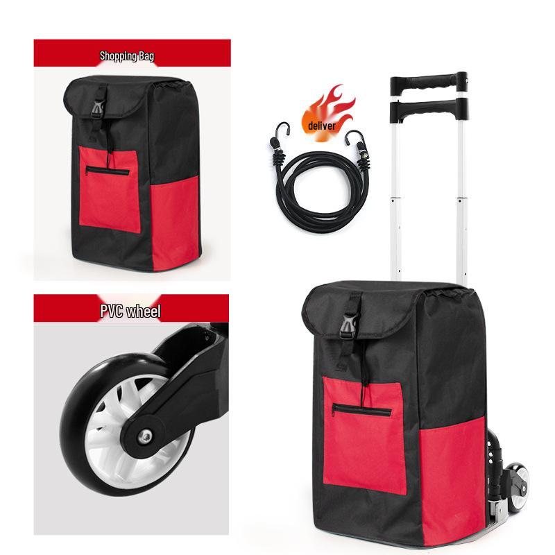 Six-Wheel Folding Stair-Climbing Hand Truck and Portable Cart