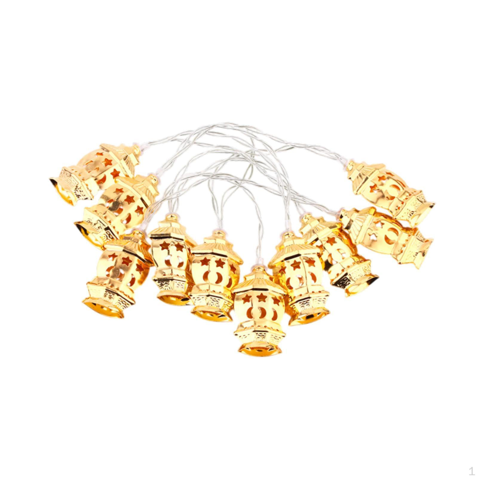 

3 Meter Copper Wire Light with Moon And Stars for Ramadan Eid Celebrations Indoor Outdoor Warm Color
