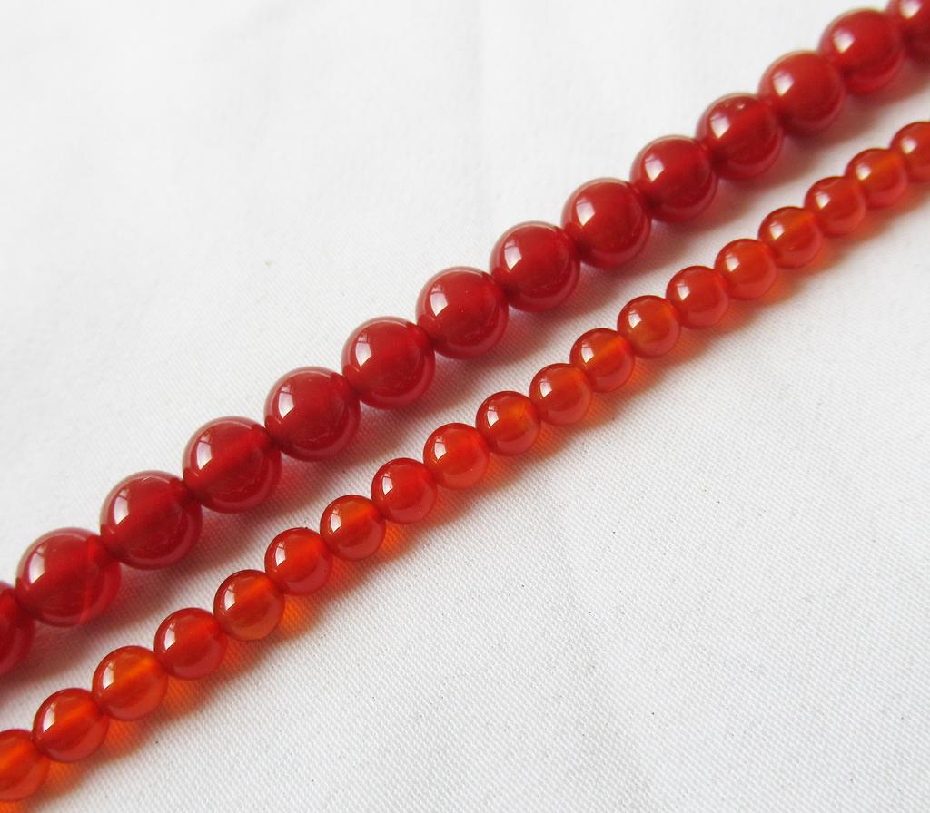 7A Red Agate Bead Strand 15 Inches 4mm/6mm Natural Gemstone Bead Spacer for DIY Jewelry Making