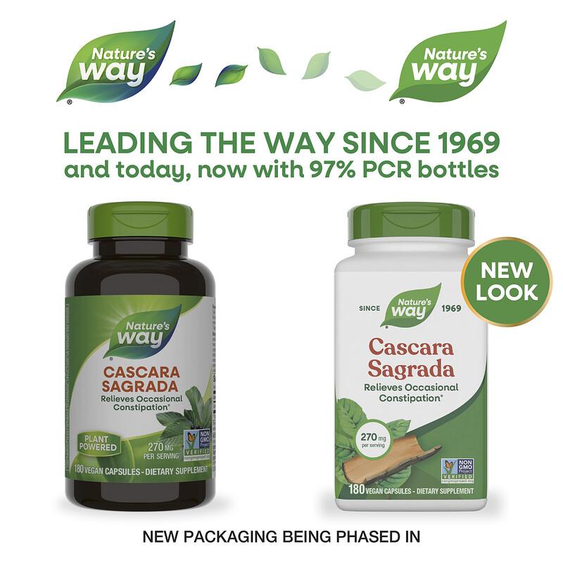Cascara Sagrada, 270 Mg, 180 Vegan Capsules