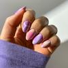 Colorful Gradient Press-On Nails - Short Round Nail Art Tips