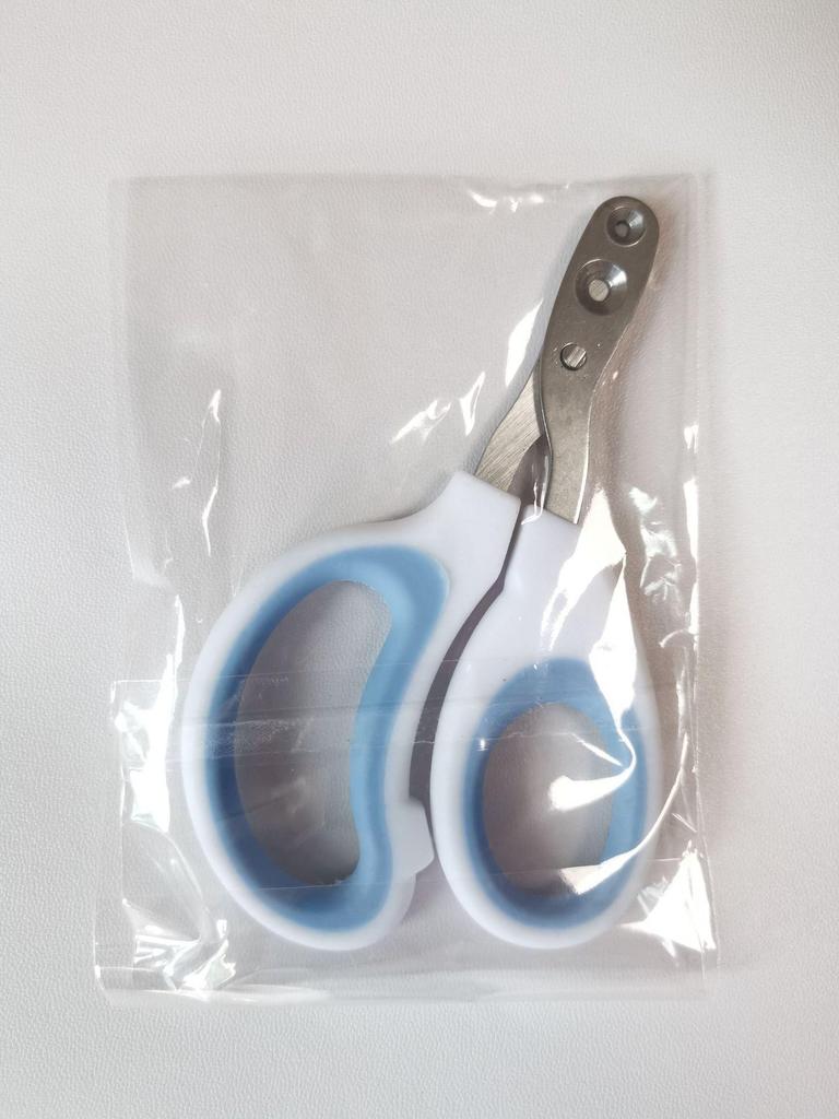 Stainless Steel Cat Nail Scissors - Round Hole, Blood-Proof, Pet-Friendly