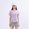 Sporty Short-sleeved Women's Thin Quick-drying Round-neck T-shirt, Slimming and Trendy Yoga Wear for Summer