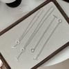 S925 Silver Heavy Industries Korea Fashion Ring Ring Ot Necklace Korean Blogger Simple Textured Clavicle Chain