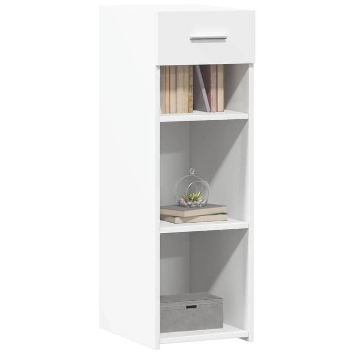 VidaXL Buffet blanc 30x42,5x93 cm bois d'ingénierie, armoire, armoire latérale, armoire de rangement, armoire, placard, 846306