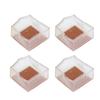 8pcs Set Silicone Chair Caps Table Foot Pads Anti Slip Transparent Square Leg Protection Cover