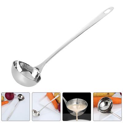 Spoon with Spout Ladle Stainless Gravy Hot Strainer Pouring Lip Household Soup Scoop Multipurpose Water Deep Bevel Small