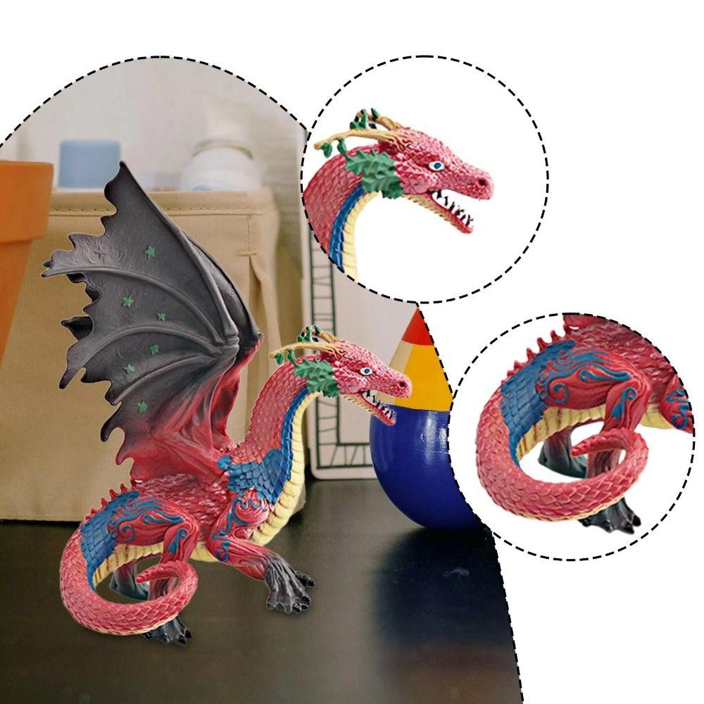 Handmad Myth Dragon Figures Simulation Warcraft Dragon Animal Model  Desktop Decorative