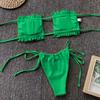 Sexy Womens Swimsuit Push-Up Sutiã Acolchoado Listrado Impressão Banho Swimwear Macacão