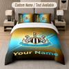 Custom Bedding Set Newcastle United FC Pattern, Print Name Text 1 Duvet Cover Plus 2 Pillowcases Home Textile