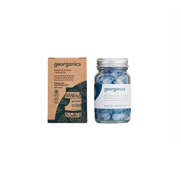 Bain de bouche - Georganics - Comprimés menthe - 180 pcs - Pratiques et écologiques