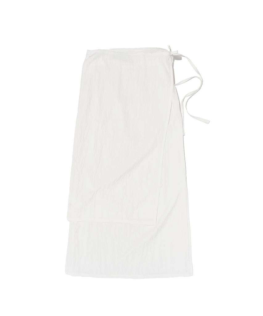 Road Road Wrap Nylon Long Skirt (Ivory)