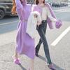 Purple French Twist Knitted Dress Base Sweater Dress Women