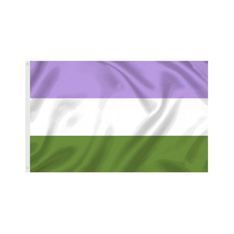Stock All Inclusive Progress 3x5ft Polyester Big Rainbow Lesbian LGBT Gay Pride Flag Waterproof Lightweight
