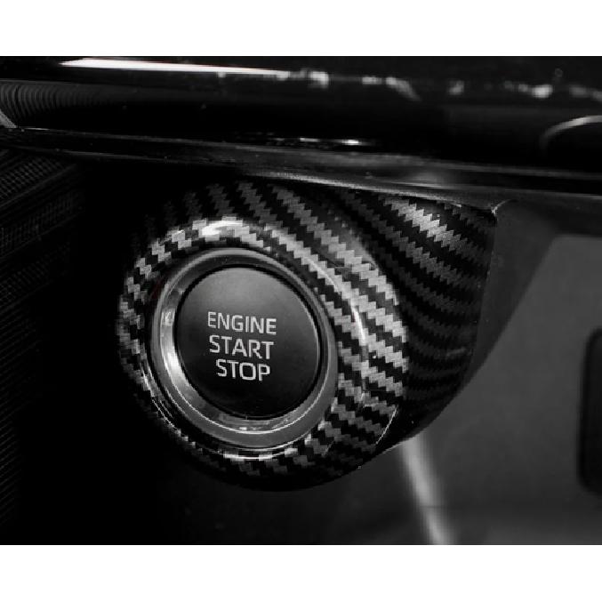 Рамка кнопки Start-Stop из углеродного волокна для Toyota Harrier Venza 2020-2024