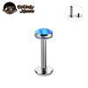 G23 Titanium Opal Piercing 16G Internal Thread 3/4/5mm Labret Industrial Ear Tragus Piercing Nose Lip Implant Grade Body Jewelry