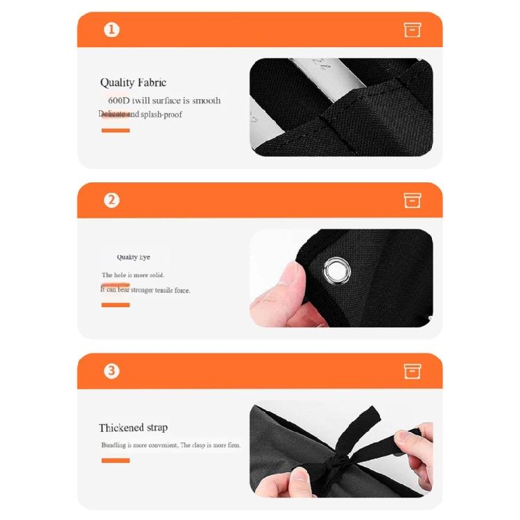 Organized Tool Pouch Reinforced 600D Cloth Fabric For Long Lasting Durability Wrench Roll Organizer Bag