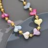 Color Love Necklace Dopamine Gold Beads Beaded Clavicle Necklace Female