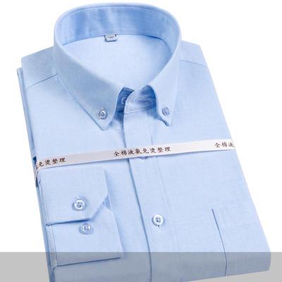 Ανδρικό Βαμβακερό Oxford Μονόχρωμο Μακρυμάνικο Business Casual Πουκάμισο
