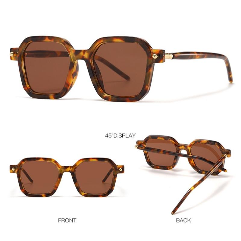 Stylish Square-frame Sunglasses for Men and Women, Casual Blue Light Blocking Glasses, Versatile Sun Protection Sunglasses