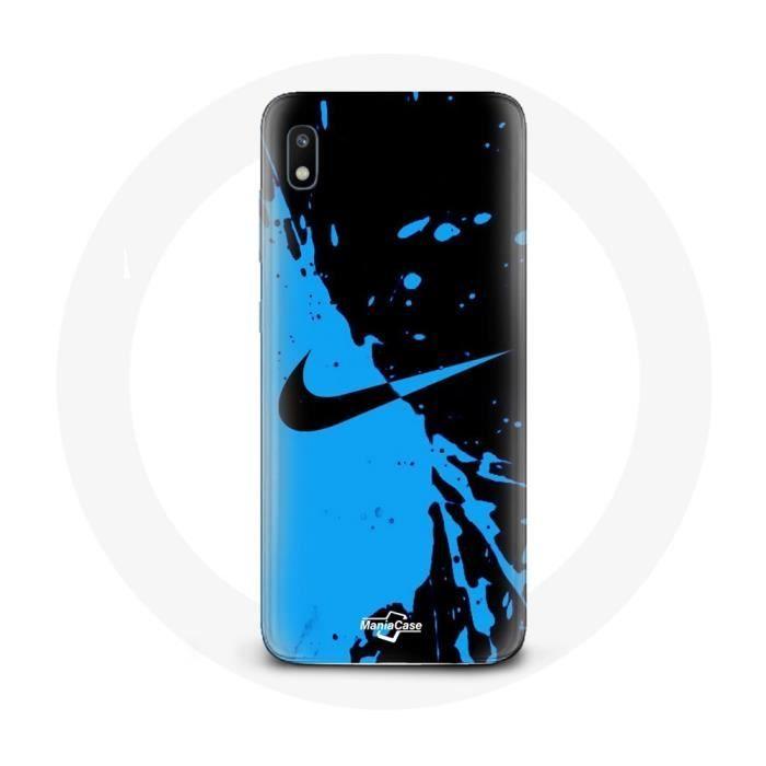 Etui na Samsung Galaxy A10 - Nike - Niebiesko-czarne logo - Ochrona - Kompatybilne - Elegancki design