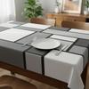 Non-slip Geometric Splicing Tablecloth Modern Simple Style Dining Table Protector  Party