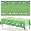 St. Patrick's Day Clover Tablecloth Decorations 2025 Clover Printed Tableclot Rectangle Table Cover St. Patrick's Day Party Decoration