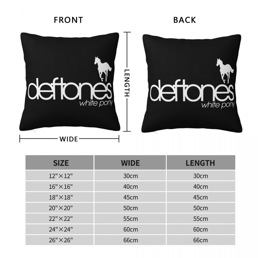 White Pony Deftones Music Band Tour Pillow Cases Cushion Cover Creative Polyester Decor Throw Pillow Case Cover For Sofa 45X45Cm
