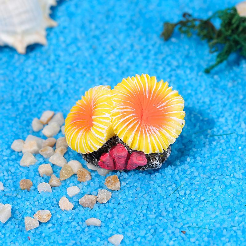 Simulated Coral Aquarium Fish Tank Farming Small Ornaments Gift Decoration Eight Melon Fish DIY Ornaments